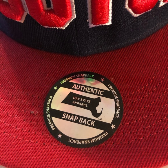 Bay State Apparel NWT Snapback Boston Hat Navy/Red - Picture 5 of 10
